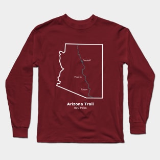 Arizona Trail Route Map Long Sleeve T-Shirt